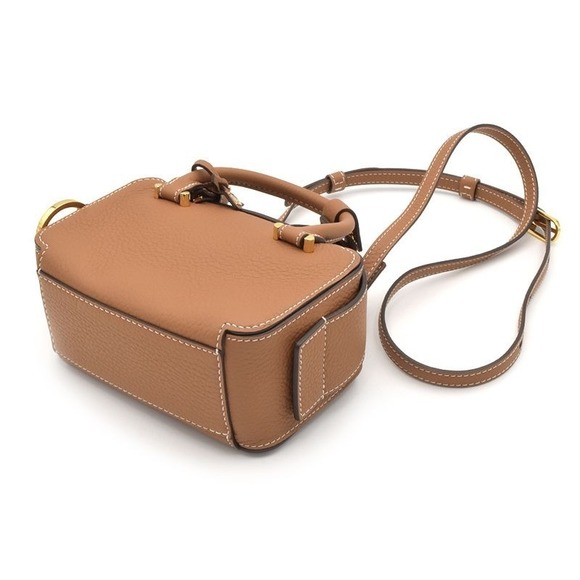 Delvaux Cool Box Nano Taurillon Soft Grain Leather Vegetal Ivory Crossbody Bag - Picture 4 of 5